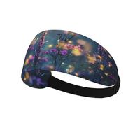 Fireflies in The gardenWide Non-Slip Sweat Headbands,Soft Breathable Exercise for Running, Yoga, Cycling and utdoor Sports