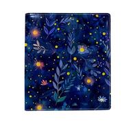 Fireflies Plants Glow Big Replaceable Book Cover, Reusable PU Leather Book Protector, Suitable for 9.8" x 11" Notebooks