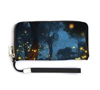 Fireflies RFID Blocking Wallet for Women,Clutch With Change Pocket, Wristlet Wrist Strap with Card Slots