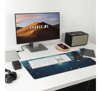 Fireflies Under The Glow Large Gaming Office Mouse Pad-Durable,Non-Slip,Eco-Friendly Desk Mat for Enhanced Comfort and Stability.