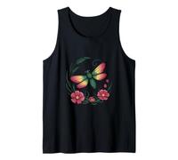 Firefly Among Flowers and Flourishing Leaves Nature Art Tank Top