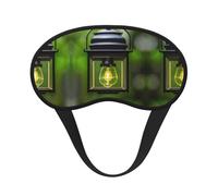 Firefly and Lantern Print Blackout Sleep Mask - Side Sleeper Eye Cover, Soft Comfort, Perfect for Travel, Meditation