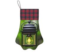 Firefly and Lantern Print Christmas Dog Paw Pet Sock Holiday Fireplace Decor Xmas Seasonal Supplies Gift