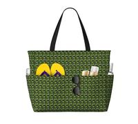Firefly and Lantern Print Functional Beach Bag Fashionable Summer Bags Reusable Picnic Gym Camping Holidays