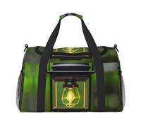 Firefly and Lantern Print Travel Foldable Waterproof Lightweight Carry On Luggage Bag with Shoulder Strap