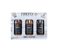 FireFly BBQ Legend - 3 Beefy BBQ Rub Gift Set - Premium Steak, Brisket & Burger Seasonings - Ideal BBQ Gift for Him, Dad & Grill Lovers - Gluten Free