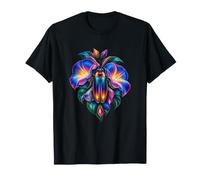 Firefly Beetle Beneath Electric Blue Moonflowers T-Shirt