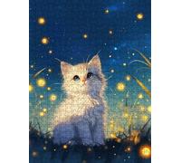Firefly Cat Jigsaw Puzzle 6000 Piece, Puzzles for Adults 6000, The Impossible Challenge, Jigsaw Puzzle Games Classic Educational, Wooden Puzzles, for Home Wall Decoration Gift FNKL1-1127
