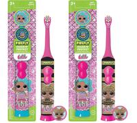 Firefly Clean N' Protect, L.O.L. Surprise! Toothbrush with hygienic Character Cover, Soft Bristles, Battery Included, Ages 3+, 2 Count