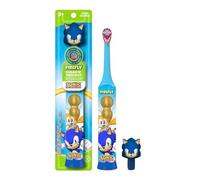 FIREFLY Clean N' Protect, Sonic The Hedgehog Toothbrush with 3D hygienic Cover, Premium Soft Bristles, Anti-Slip Grip Handle, Battery Included, Ages 3+, 3 Piece Set (Pack of 1)