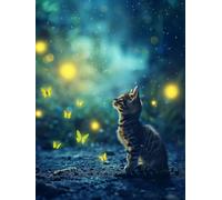 Firefly Diamond Art Kits Adults 60x80cm, Diamond Painting Cat Paint by Numbers for Kids Beginner, DIY 5D Full Drill Crystal Art Mosaic Kit with Accessories, Home Decor Gifts for Teenage Girls 6X-928