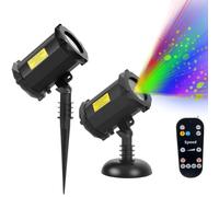 Firefly Garden Lights Projector, RGB Outdoor Christmas Light with Remote, IP65 Waterproof Moving Star Effect Lamp for Garden, Patio, Party & Holiday Decoration