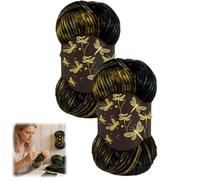 Firefly Iridescent Shimmer Yarn: A Touch of Magic in Every Stitch, Soft Yarn Each 100g, Subtle Shimmer That Changes with The Light, Loved by Crocheters Alike for Sweaters, Hats & More (2pcs)