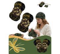 Firefly Iridescent Shimmer Yarn for Knitting Crochet - Multi-Dimensional Jewel-Tone, Ultra Soft Skin-Friendly Lightweight Yarn with Ethereal Halo, Pilling-Resistant, Beginner's Crochet Kit (2pc)