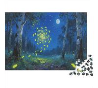 Firefly Jigsaw 1000 Piece Challenge Toys for Adults Under The Moon Impossible Jigsaw Educational Game Home Decoration 1000pcs (75x50cm)