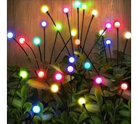 Firefly Light Outdoor Solar Firefly Light, 4 Pieces 10 Led Firefly Outdoor Garden Lights, Solar Garden Lights, Colorful Fireflies IP65 Waterproof Solar Firefly Light, for Pathway Patio Garden Solar