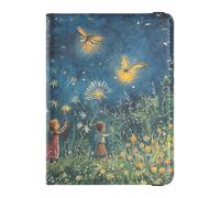 Firefly Lighting Up The Night Travel Wallet Leather Passport Holder Large Capacity Money Holder for Family Trip Accessories