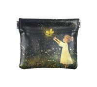 Firefly Lighting Up The Summer Fashion Women's Small Leather Coin Purse Unique Mini Cosmetic Case for Men Women Travel pequenos para