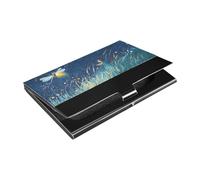 Firefly Lighting Up The Summer Night Slim business card holder organizer with Leather and Stainless Steel card holder modern for Business Meeting Use