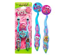 Firefly LOL Surprise Manual Toothbrush Duo + Hygiene Cap - 2-Pack for Little Trendsetters