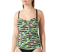 FIREFLY Women's MEA Bikini Top, AOP/Black/Greendark, 42C