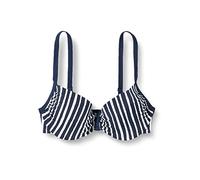 Firefly Women's Miriam Bikini Top, Navy Dark/Stripe, 36 / D