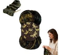 Firefly Yarn, Iridescent Shimmer Yarn: A Touch of Magic in Every Stitch, 2026 New Soft Green Shimmer Yarns, Subtle That Changes with The Light, for Knitting & Crocheting (1pc)