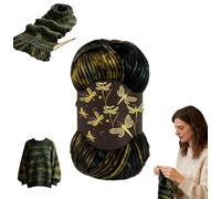 Firefly Yarn, Iridescent Shimmer Yarn: A Touch of Magic in Every Stitch, New Soft Green Shimmer Yarns, Subtle That Changes with The Light, for Knitting & Crocheting (1)