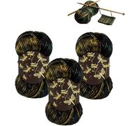 Firefly Yarn, Iridescent Shimmer Yarn: A Touch of Magic in Every Stitch,Soft Yarn Each 100g,Crochet Starter Kit,Subtle Shimmer That Change,for Crocheting-Sweaters,Shawls,Hats,Crafts & More (3 pcs)