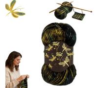 Firefly Yarn, Iridescent Shimmer Yarn: A Touch of Magic in Every Stitch, Soft Yarn Each 100g, Crochet Starter Kit, for Knitting & Crocheting (1)