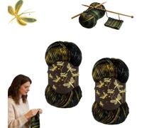 Firefly Yarn, Iridescent Shimmer Yarn: A Touch of Magic in Every Stitch, Soft Yarn Each 100g, Crochet Starter Kit, for Knitting & Crocheting (2)