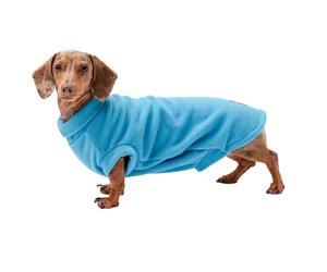 Firefoot Fleece Dachshund Jumper Blue - Small