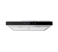 FIREGAS 60cm Cooker Hood, 3 Speed Extractor Fan with Touch Control, LED Light, Carbon Filter, Wall or Under Cabinet Mounted Kitchen Extractor Hood, Recirculation & Duct Modes