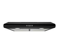 FIREGAS 60cm Visor Cooker Hood, Black Extractor Fan, 250m³/h, Motor