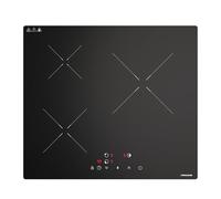 FIREGAS Induction Hob 3 Plates Self-sufficient 59 cm Built-in Hob | 7400 W boost, 9 power levels, timer 1-99 minutes, automatic shut-off, child lock, touch operation