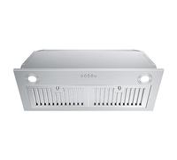 FIREGAS Range Hood Insert 30 inch, Built-in/Insert Range Hood with 600 CFM, Ducted/Ductless Convertible Range Hood, Stainless Steel Vent Hood with Push Button, Baffle Filters and Charcoal Filters