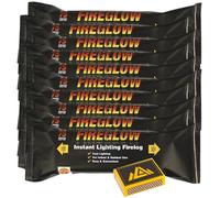 FIREGLOW Instant Lighting Firelog(600g) Smokeless Fire Logs -Burns for up to 75 Minutes Long Burning Firewood Logs for Fireplace and Fire Pit Heat Logs with Perfectonish safety matchbox. (Pack of 10)