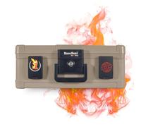 FireKing SureSeal by SS104-A 1 Hour Fireproof Waterproof Safe Chest, Fits Legal/Letter Sized Documents,0.38 CU FT Storage Capacity,Taupe
