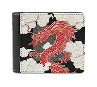 Firelife Japanese Dragon Men's PU Leather Wallet Card Holder Card Holder Money Clip Wallet for Men, White, standard size, Modern