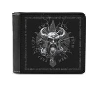Firelife Viking Odin Men's PU Leather Wallet Wallet Card Holder Card Holder Money Clip Wallet for Men, White, standard size, Modern