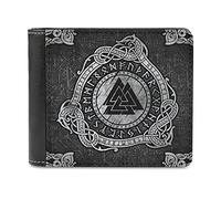 Firelife Viking Runes Dragon Men's PU Leather Wallet Card Holder Card Holder Money Clip Wallet for Men, White, standard size, Modern