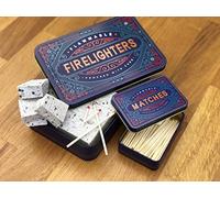Firelighter and Match Tin Set (Matching Set - Blue)