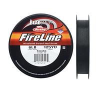 Fireline Braided Beading Thread, 6 LB Test and .008" Thick, 125 Yards, Smoke Gray