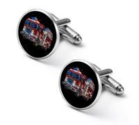 Fireman American Flag Firefighter Cute Shirt Cufflinks for Men Long Sleeve Suit Metal Cuff Links Jewelry Accessories