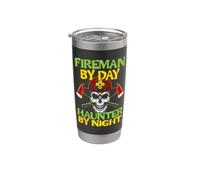 Fireman by Day Haunter by Night Scary Firefighter Stainless Steel Insulated Tumbler