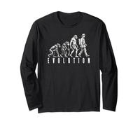 Fireman Fire Fighter Evolution Ape Neanderthal Man Funny Long Sleeve T-Shirt