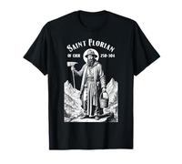 Fireman Fire Fighter Patron Saint Florian Vintage Firemen T-Shirt