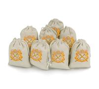 Fireman Firefighter 8 Pack Drawstring Bags 12x17cm Reusable Cotton Linen Gift Bag for Presents