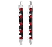 Fireman Firefighter U.S Flag Retractable Ballpoint Pen Black Ink Ball Point Pen Work Pens 2 PCS