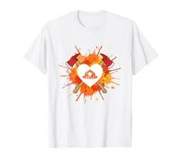 Fireman Love Heart Axes Firefighter Family Pride T-Shirt